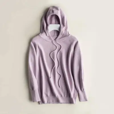 Blue Korean Style Hooded Sweatshirt Women Large - Image 7
