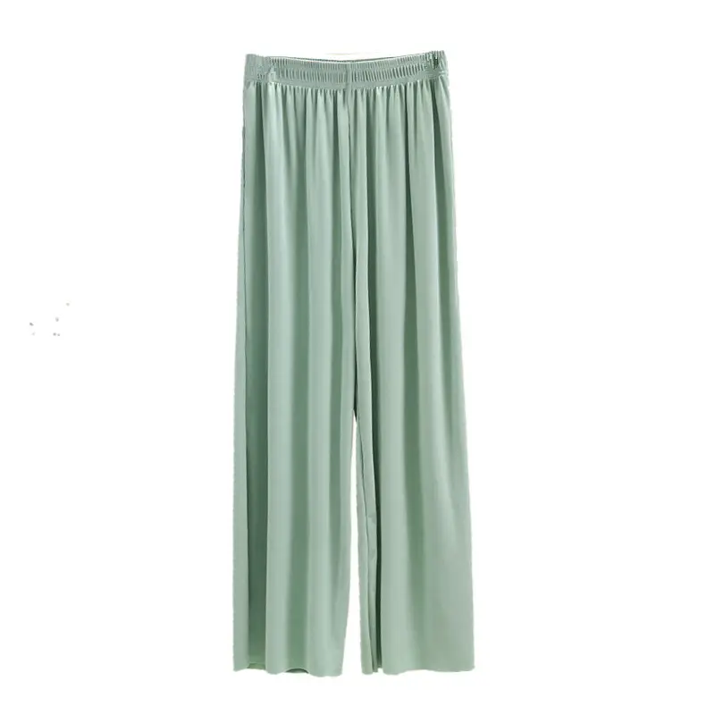 New Ice Silk Wide-leg Pants Women Summer High Waist Draping Sense Slimming Straight Leggings - Image 13