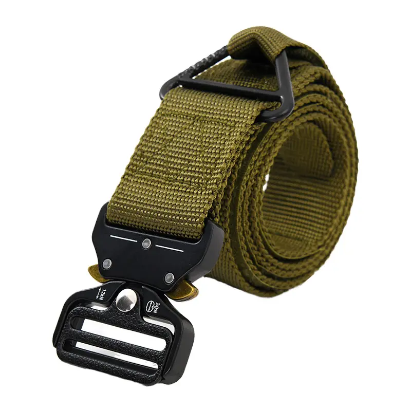 Men's Tan Nylon Belt with Quick Release Buckle