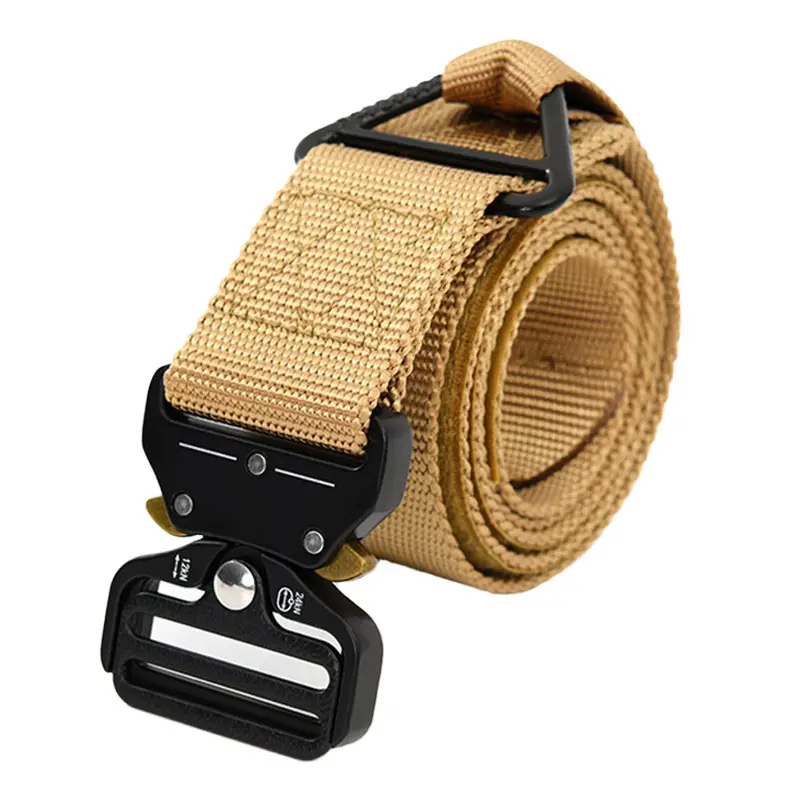 Men's Tan Nylon Belt with Quick Release Buckle - Image 2