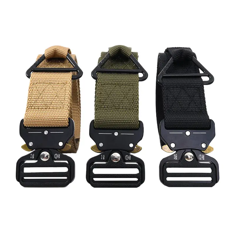 Men's Tan Nylon Belt with Quick Release Buckle - Image 5
