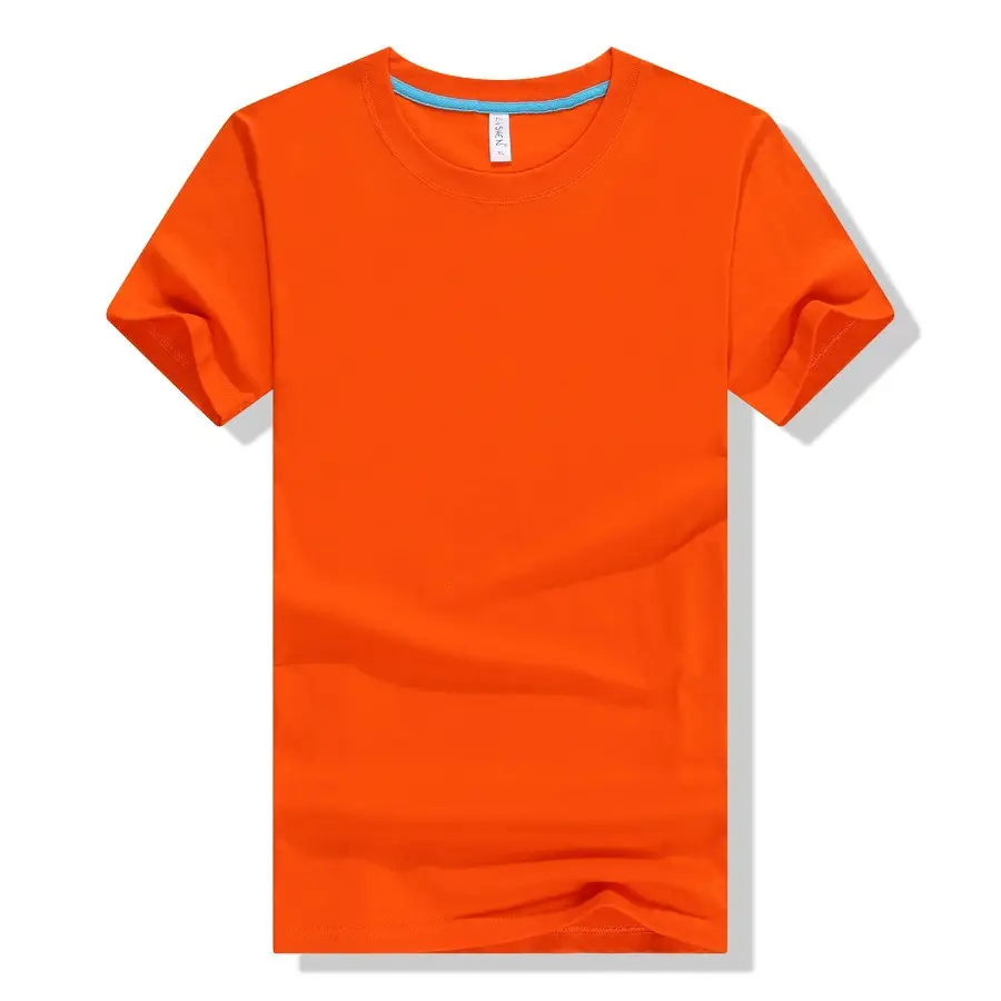 White Pure Cotton Graduation T-Shirt Round Neck Short Sleeve