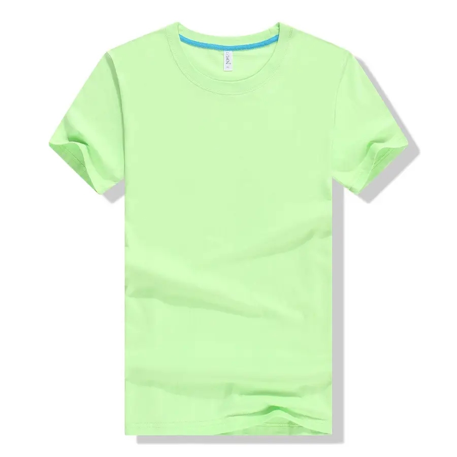 White Pure Cotton Graduation T-Shirt Round Neck Short Sleeve