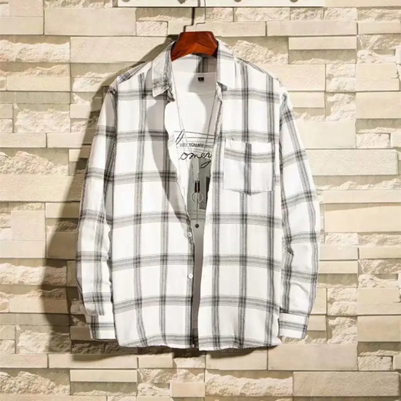 2020 Plaid Flannel Shirt for Men Loose Fit All Season - Image 4