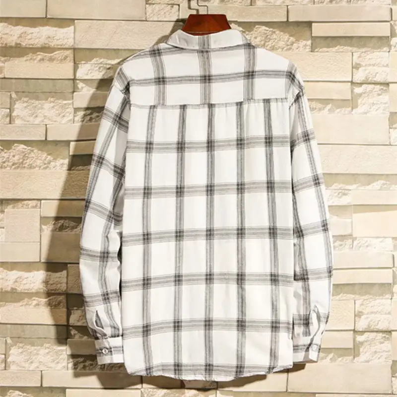 2020 Plaid Flannel Shirt for Men Loose Fit All Season - Image 5