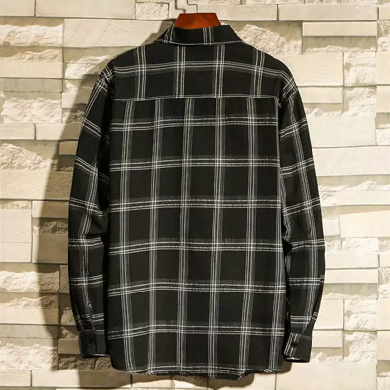 2020 Plaid Flannel Shirt for Men Loose Fit All Season - Image 6