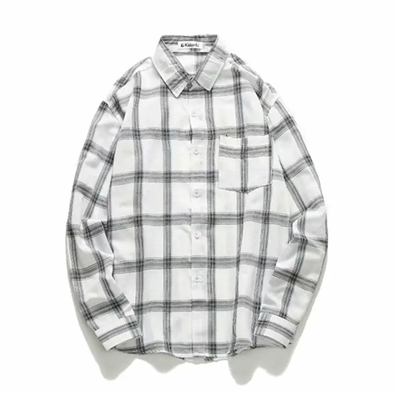 2020 Plaid Flannel Shirt for Men Loose Fit All Season - Image 7