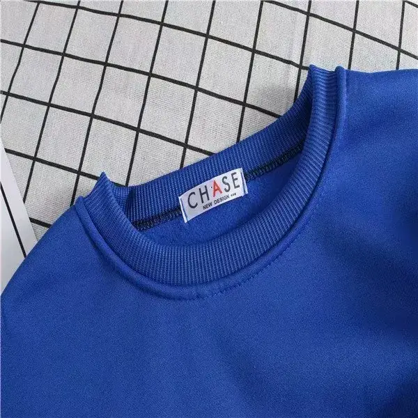 Men Red Sweatshirt Long Sleeve Fleece Winter