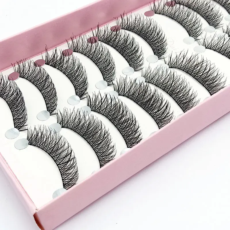 C1 Soft Stem False Eyelashes 10 Pairs Natural Nude - Image 3