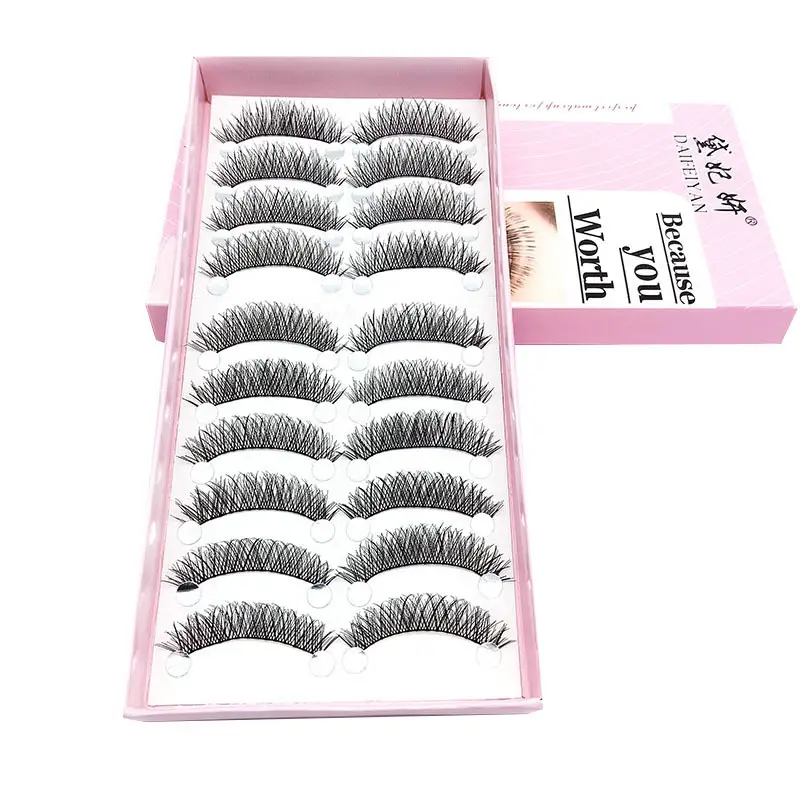 C1 Soft Stem False Eyelashes 10 Pairs Natural Nude - Image 5