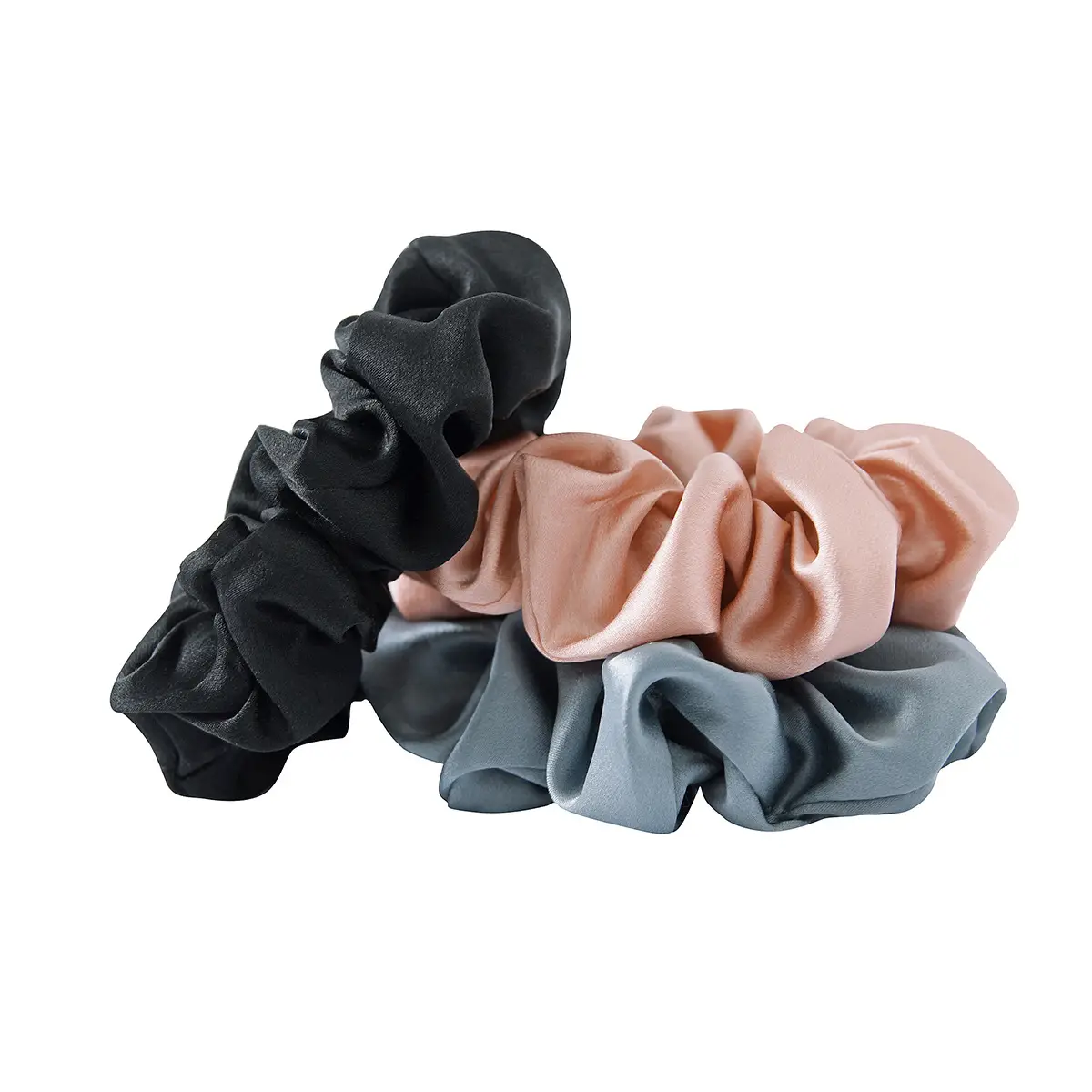 Navy Silk Hair Scrunchie for Women - Image 38