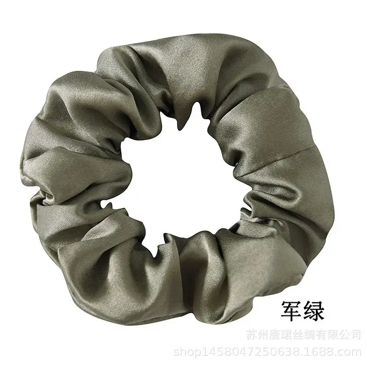 Navy Silk Hair Scrunchie for Women - Image 39