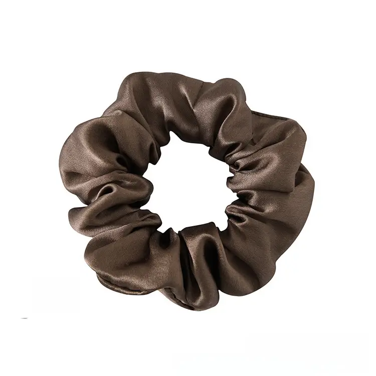 Navy Silk Hair Scrunchie for Women - Image 10