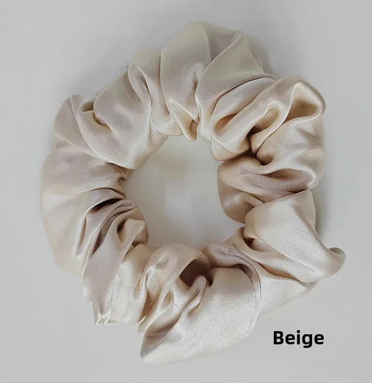 Navy Silk Hair Scrunchie for Women - Image 12