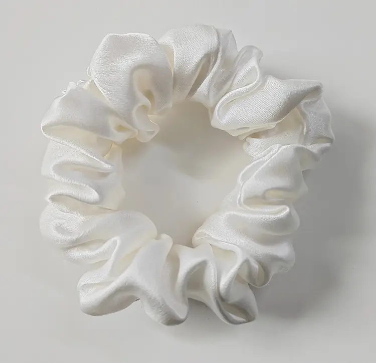 Navy Silk Hair Scrunchie for Women - Image 24