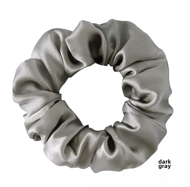 Navy Silk Hair Scrunchie for Women - Image 26