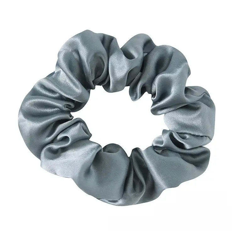 Navy Silk Hair Scrunchie for Women - Image 30