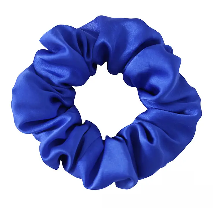Navy Silk Hair Scrunchie for Women - Image 31
