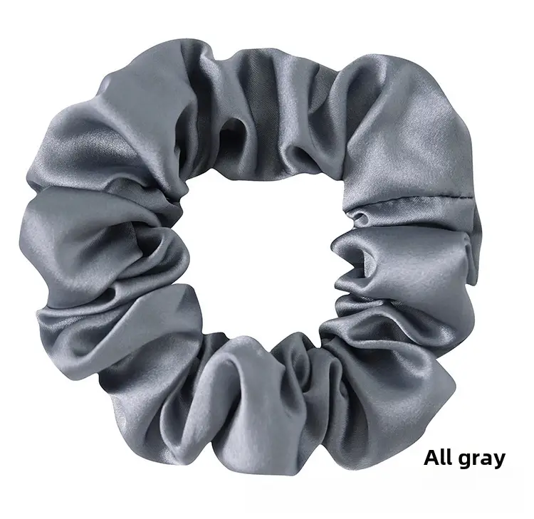 Navy Silk Hair Scrunchie for Women - Image 32