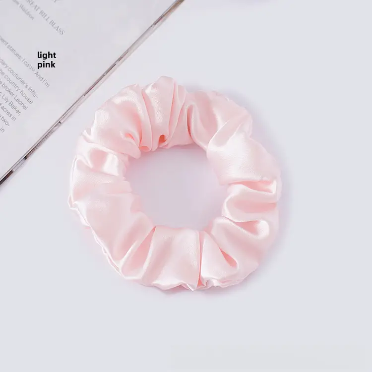 Navy Silk Hair Scrunchie for Women - Image 7