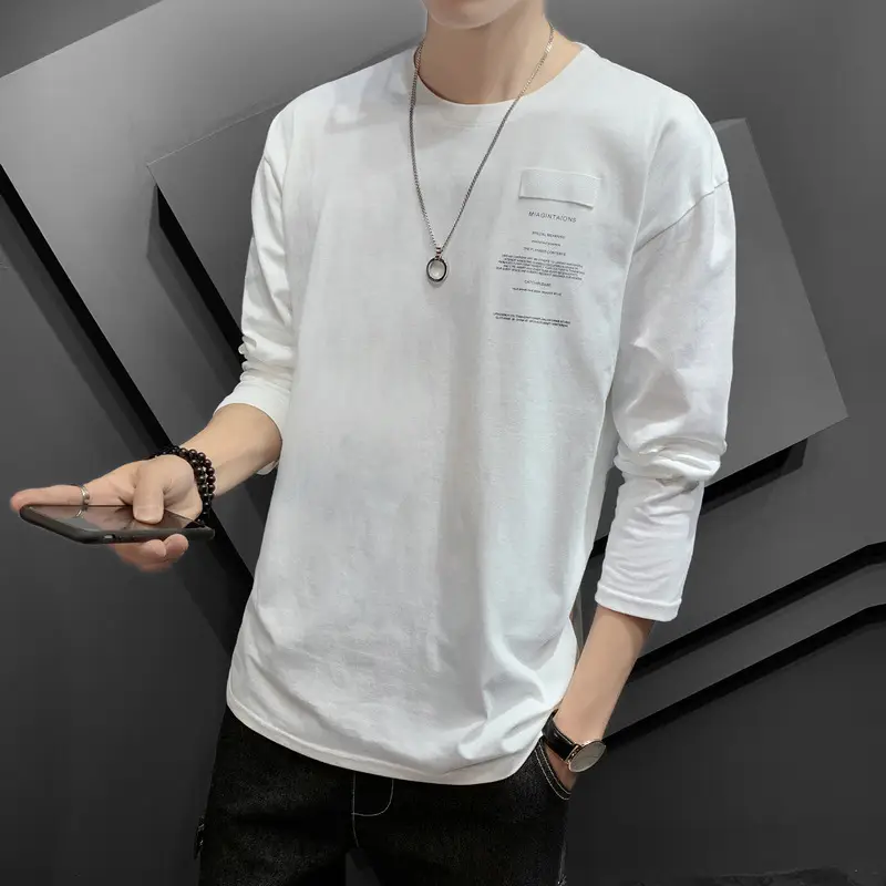 Men White Graphic Long Sleeve Sweatshirt 2020 - Image 6