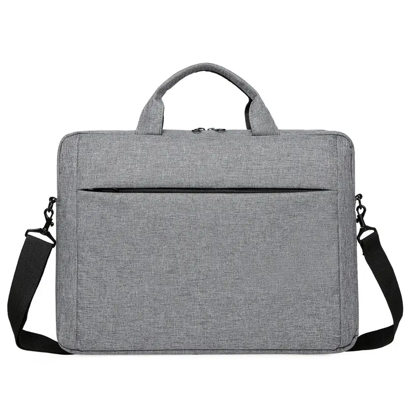 Men's Grey Laptop Bag 15" with Shoulder Strap - Image 3