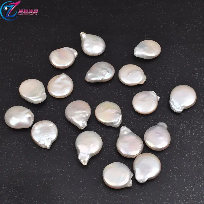 Natural Freshwater Pearl Baroque Shaped Button Beads - Image 3