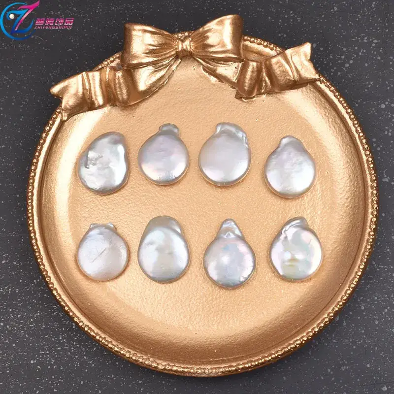 Natural Freshwater Pearl Baroque Shaped Button Beads - Image 4