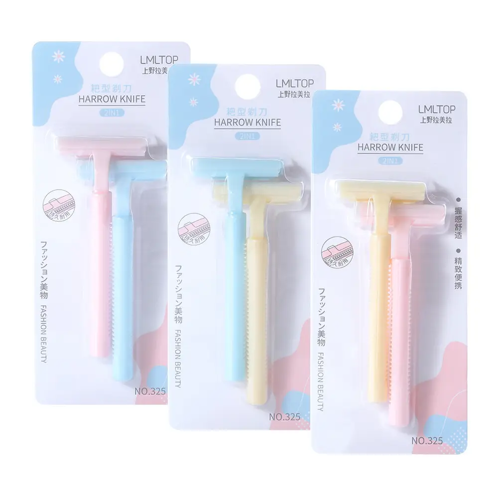 Two-Piece Stainless Steel Razor Blade Set for Armpit Hair Removal - Image 5