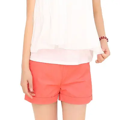 Women Cotton Slim Fit Shorts Candy Color Summer - Image 12