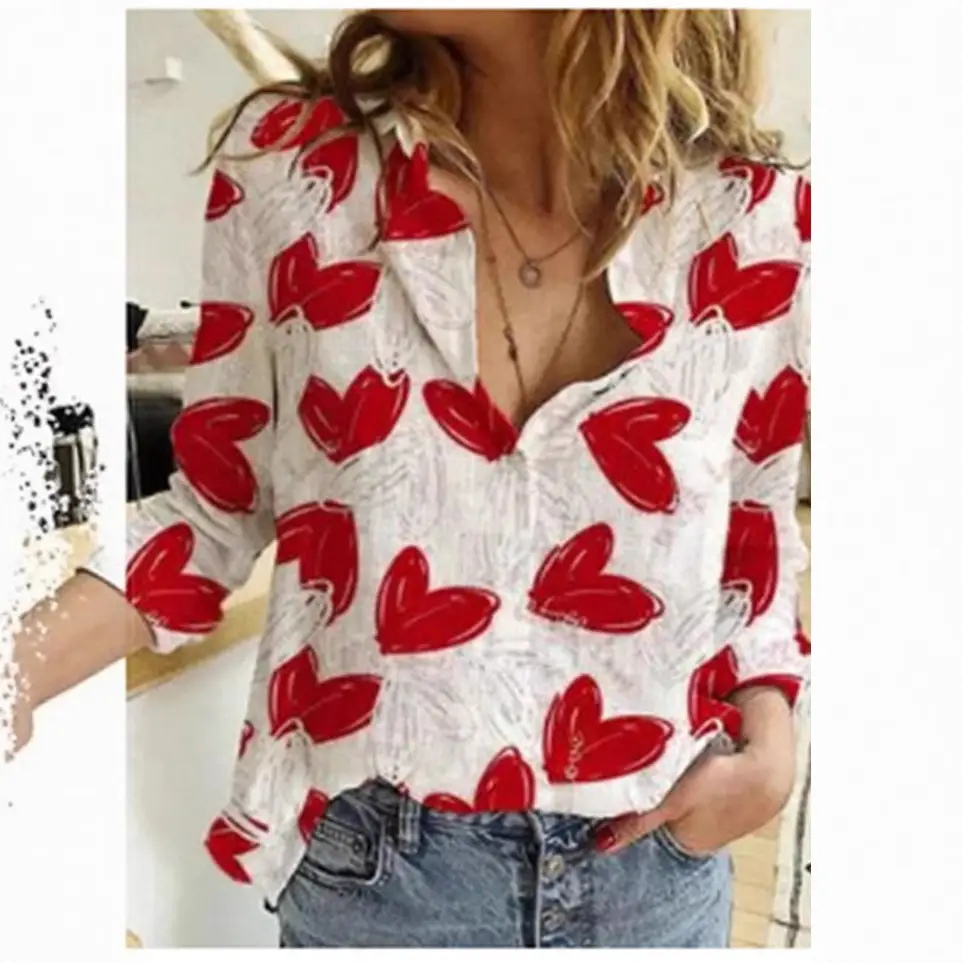 Women's Printed Cross-Border Summer Shirt with Button Front - Image 10