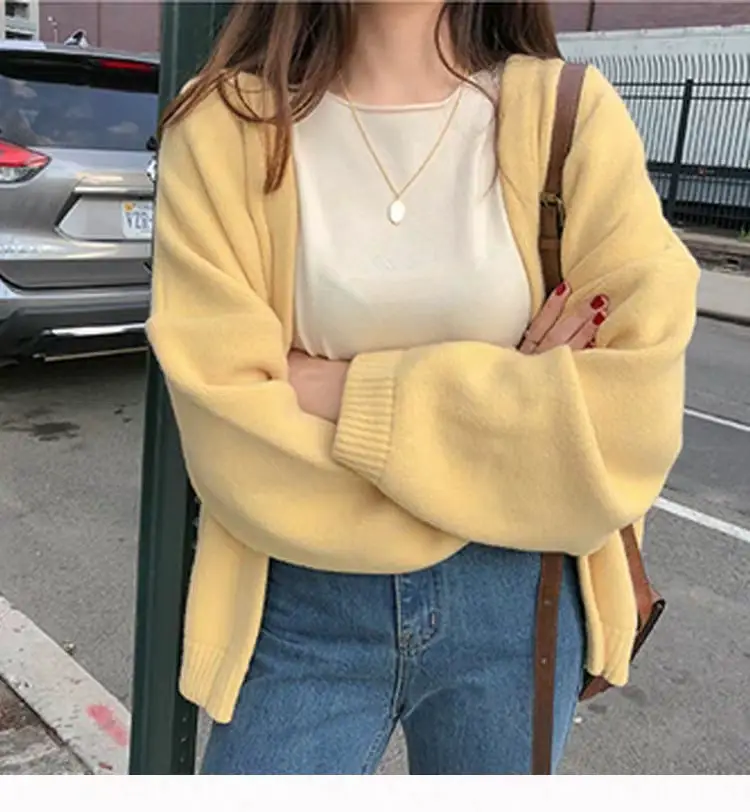 Women's Loose Knitted Cardigan Sweater Beige 2025 — feature 20