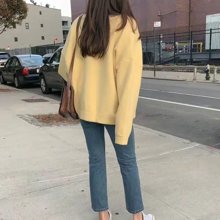Women's Loose Knitted Cardigan Sweater Beige 2025 — feature 23