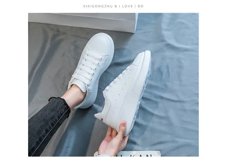 Mcqueen White Sneakers for Women 2026 New Autumn Hot-Selling Versatile Ultra-Fiber Breathable Thick-Soled Height-Increasing Mcqueen Platform Women's Shoes — feature 14