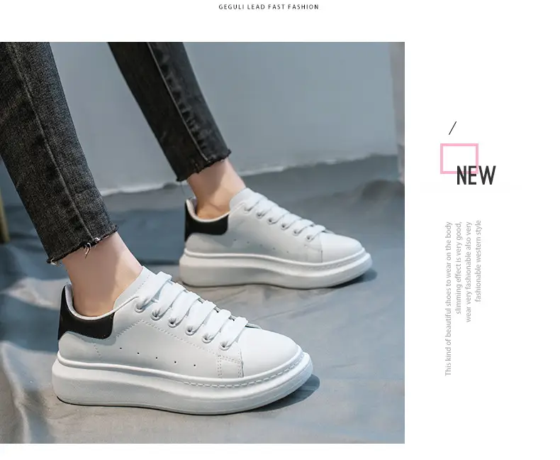 Mcqueen White Sneakers for Women 2026 New Autumn Hot-Selling Versatile Ultra-Fiber Breathable Thick-Soled Height-Increasing Mcqueen Platform Women's Shoes — feature 18