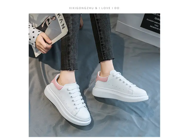 Mcqueen White Sneakers for Women 2026 New Autumn Hot-Selling Versatile Ultra-Fiber Breathable Thick-Soled Height-Increasing Mcqueen Platform Women's Shoes — feature 20
