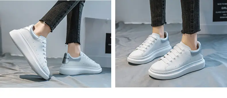 Mcqueen White Sneakers for Women 2026 New Autumn Hot-Selling Versatile Ultra-Fiber Breathable Thick-Soled Height-Increasing Mcqueen Platform Women's Shoes — feature 22