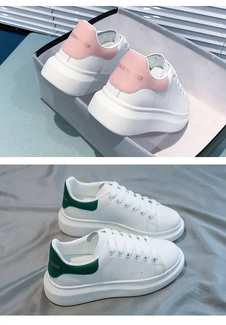 Mcqueen White Sneakers for Women 2026 New Autumn Hot-Selling Versatile Ultra-Fiber Breathable Thick-Soled Height-Increasing Mcqueen Platform Women's Shoes — feature 24