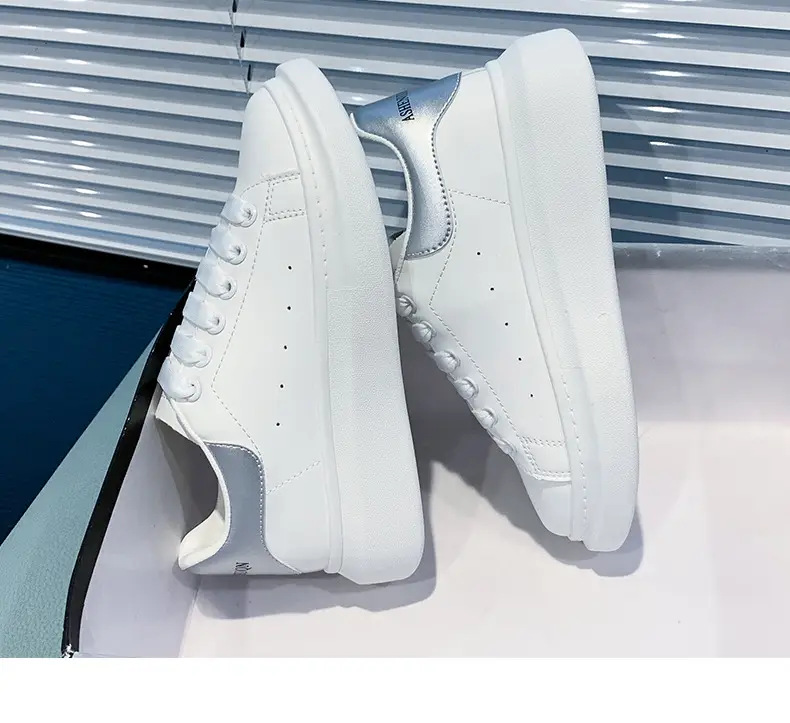 Mcqueen White Sneakers for Women 2026 New Autumn Hot-Selling Versatile Ultra-Fiber Breathable Thick-Soled Height-Increasing Mcqueen Platform Women's Shoes — feature 26