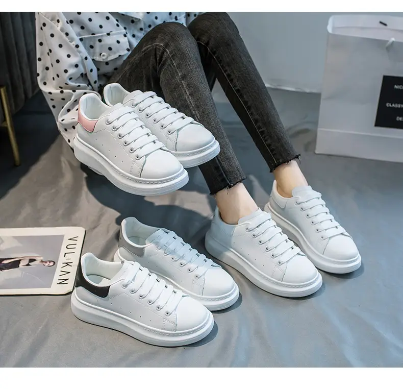 Mcqueen White Sneakers for Women 2026 New Autumn Hot-Selling Versatile Ultra-Fiber Breathable Thick-Soled Height-Increasing Mcqueen Platform Women's Shoes — feature 5