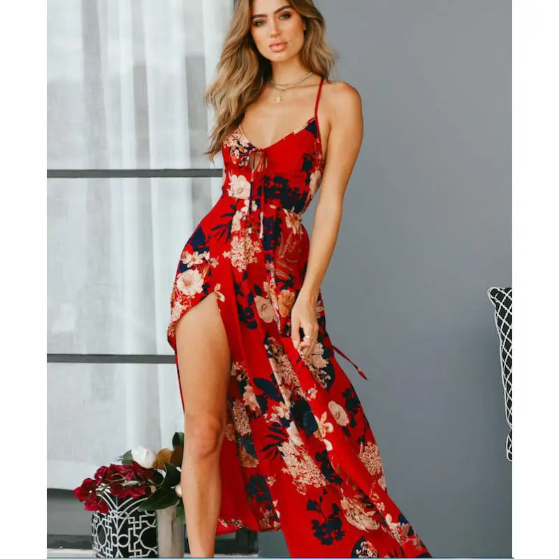 Black Floral Swing Dress Large Export Women - Image 7