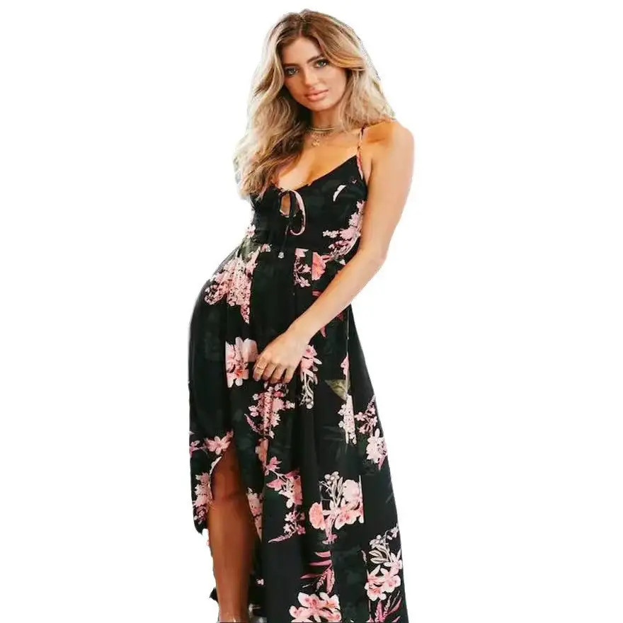 Black Floral Swing Dress Large Export Women — feature 15