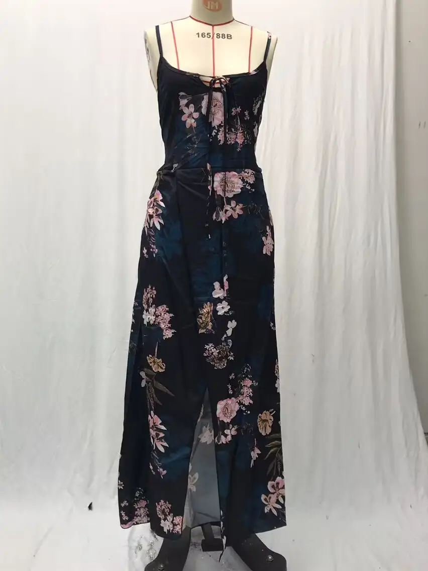 Black Floral Swing Dress Large Export Women — feature 18