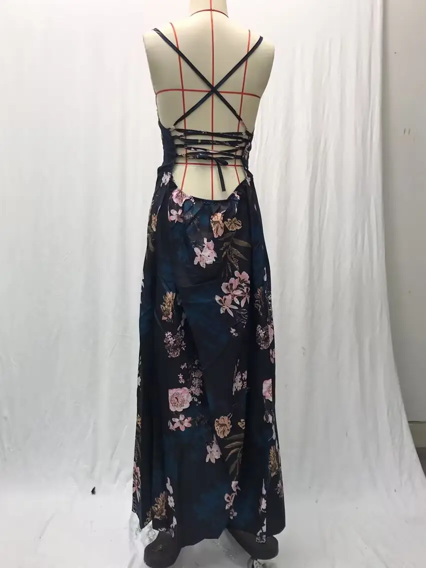 Black Floral Swing Dress Large Export Women — feature 22