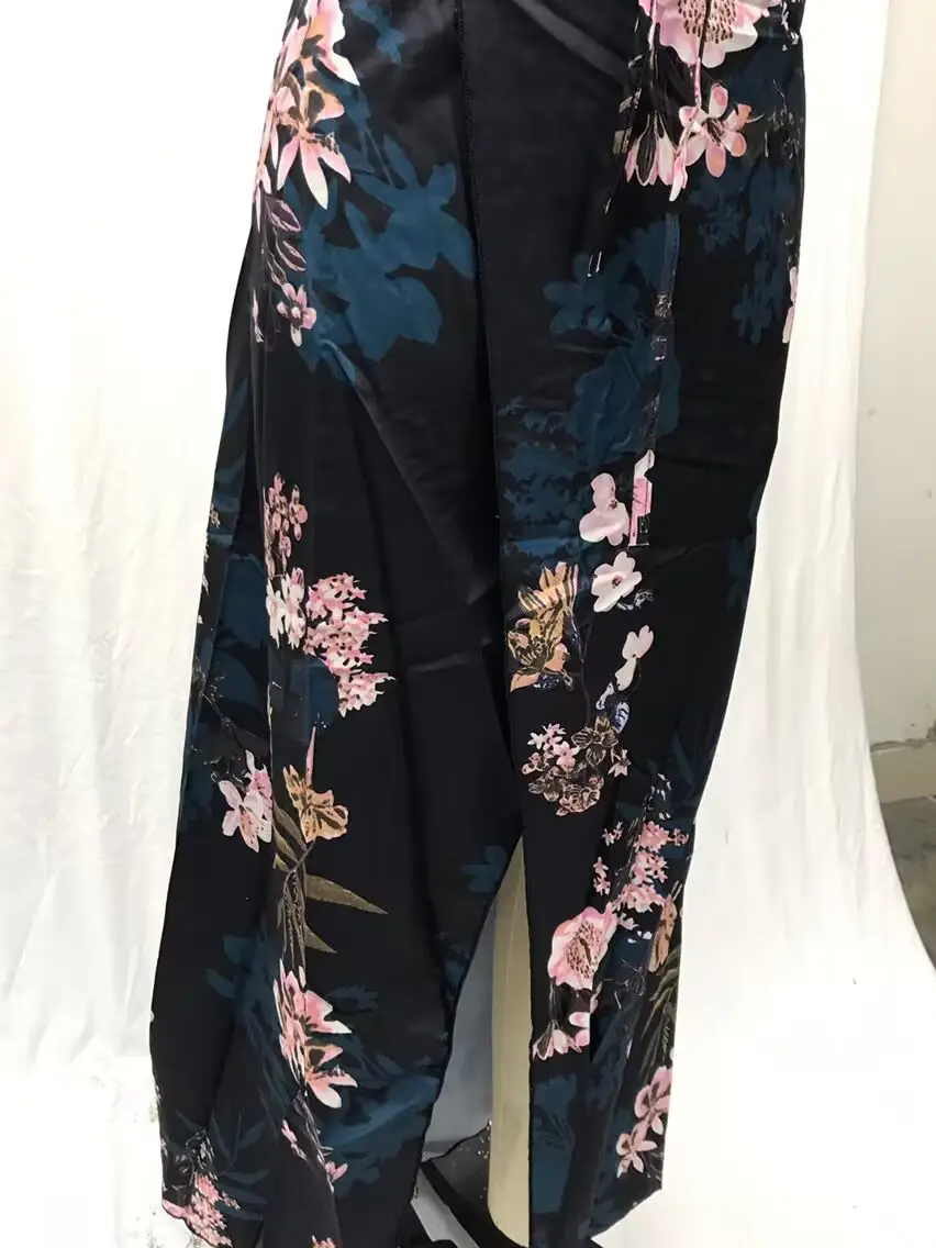 Black Floral Swing Dress Large Export Women — feature 26