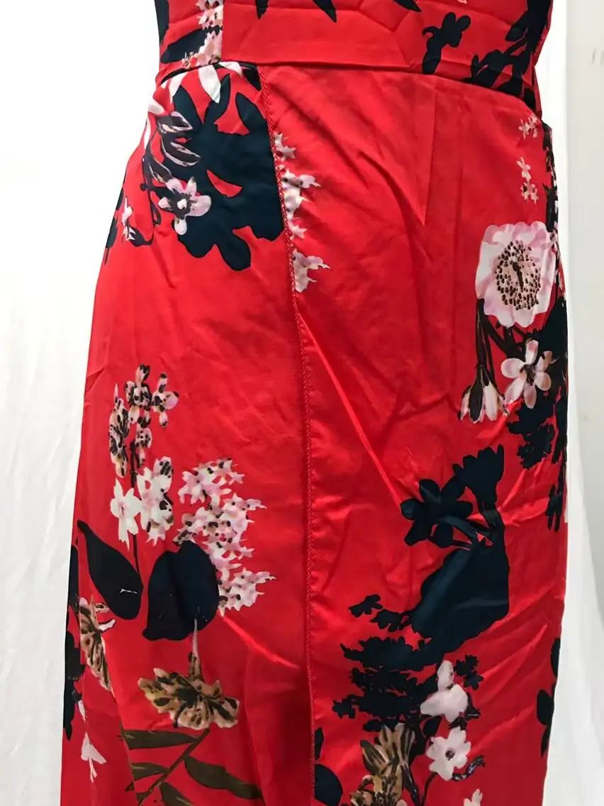 Black Floral Swing Dress Large Export Women — feature 33