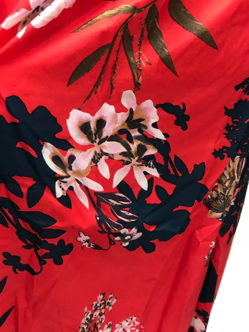 Black Floral Swing Dress Large Export Women — feature 34
