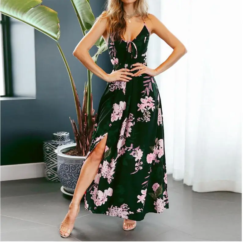 Black Floral Swing Dress Large Export Women — feature 5