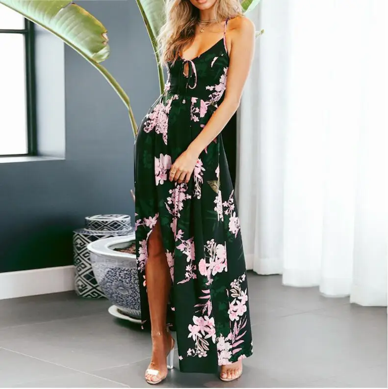 Black Floral Swing Dress Large Export Women - Image 3