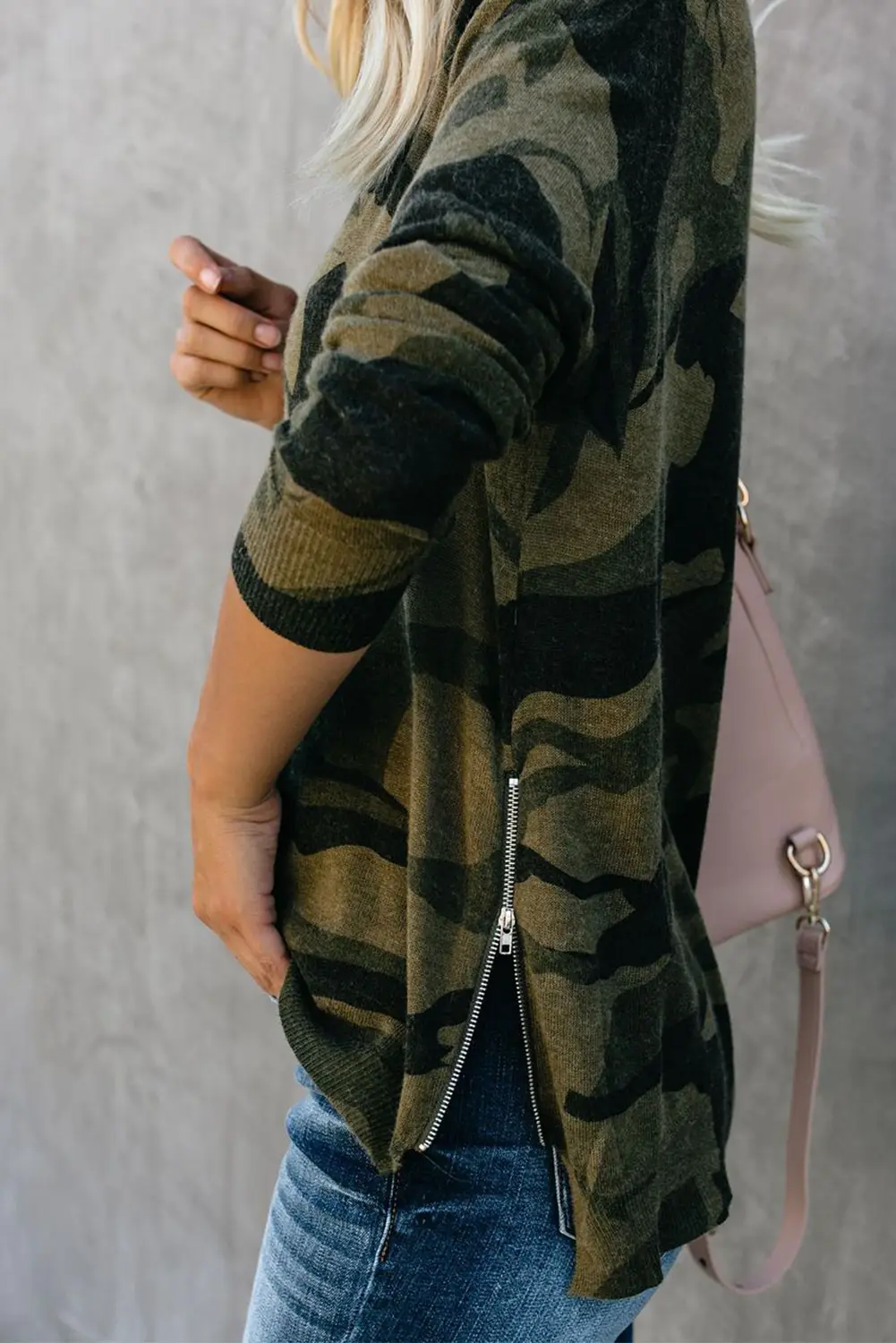 Women Leopard Print Long Sleeve T-Shirt Camo Bottom — feature 14